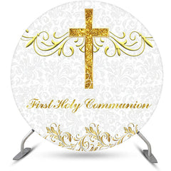 Lofaris Gold Cross First Holy Communion Baptism Backdrop