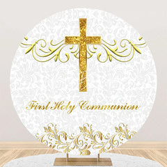 Lofaris Gold Cross First Holy Communion Baptism Backdrop