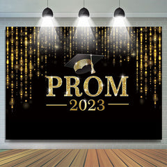 Lofaris Gold Glitter 2023 Prom Black Backdrop For Graduation