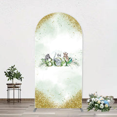 Lofaris Gold Glitter Animals Boy Arch Baby Shower Backdrop