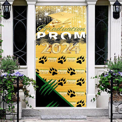 Lofaris Gold Glitter Prom 2024 Graduation Door Cover