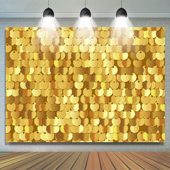 Lofaris Gold Glitter Sequin Simple Dance Party Backdrop