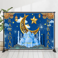 Lofaris Gold Hollow Moon Flower Palace Ramadan Backdrop