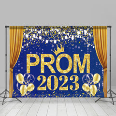 Lofaris Gold Prom 2023 Ceremony Balloon Blue Grad Backdrop