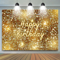 Lofaris Gold Sequins Sparkle Happy Birthday Party Backdrop