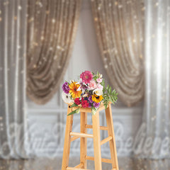 Lofaris Gold Silver Curtain Sparkle Retro Photo Backdrop