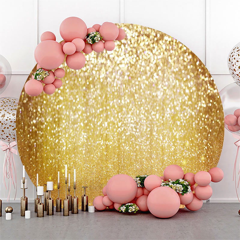 Lofaris Gold Sliver Glitter Round Backdrop For Dance Party