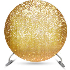 Lofaris Gold Sliver Glitter Round Backdrop For Dance Party