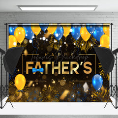 Lofaris Gold Sparks Blue Yellow Balloon Fathers Day Backdrop