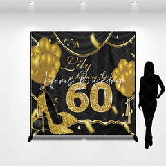 Lofaris Gold Stepping Into Custom Woman Birthday Backdrop