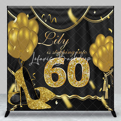 Lofaris Gold Stepping Into Custom Woman Birthday Backdrop