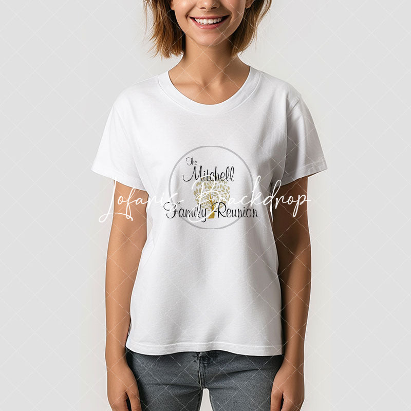 Lofaris Gold Tree Family Reunion Custom Name Tee Shirt