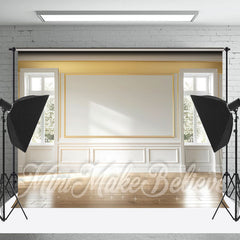 Lofaris Gold White Light Luxury Window Wall Floor Backdrop