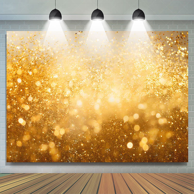 Lofaris Golden Glitter Bokeh Backdrop For Birthday Party