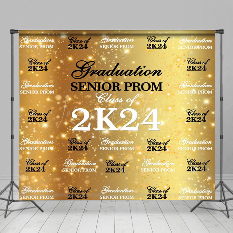 Lofaris Golden Sparkle Bokeh Prom Repeat Graduation Backdrop