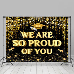 Lofaris Golden Tassel Glitter Hat Star Graduation Backdrop