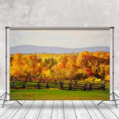 Lofaris Golden Yellow Woods Autumn Outdoor Natural Backdrop