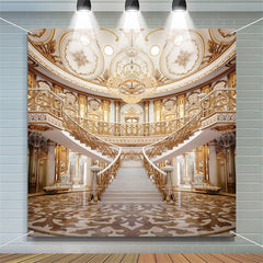 Lofaris Gorgeous Golden Palace Photo Architecture Backdrop