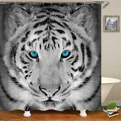 Lofaris Gorgeous Snow Bengal White Tiger Shower Curtain