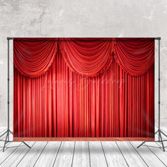 Lofaris Gorgeous Theater Red Curtain Stage Photo Backdrop