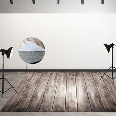 Lofaris Gradient Grey Scratch Photo Wood Floor Backdrop