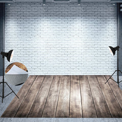 Lofaris Gradient Grey Scratch Photo Wood Floor Backdrop