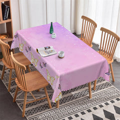 Lofaris Gradient Purple With Butterfly Rectangle Tablecloth