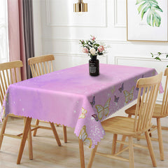 Lofaris Gradient Purple With Butterfly Rectangle Tablecloth