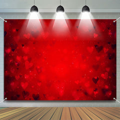 Lofaris Gradient Red Heart Simple Valentines Day Backdrop