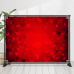 Lofaris Gradient Red Heart Simple Valentines Day Backdrop