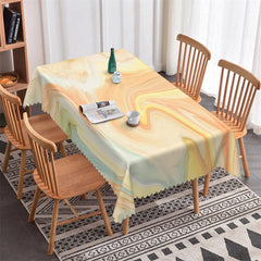 Lofaris Gradient Yellow Decorative Rectangle Tablecloth