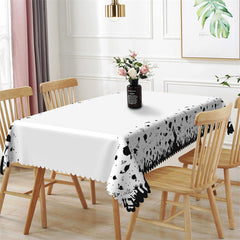 Lofaris Graduation White And Black Edge Rectangle Tablecloth