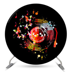 Lofaris Graffiti Phonography Record Music Round Party Backdrop