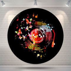 Lofaris Graffiti Phonography Record Music Round Party Backdrop