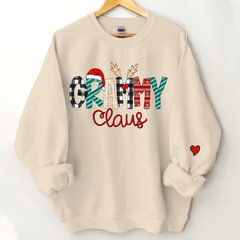 Lofaris Grammy Claus Christmas Pattern Custom Sweatshirt