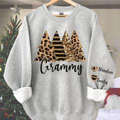 Lofaris Grammy Leopard Xmas Tree Custom Christmas Sweatshirt