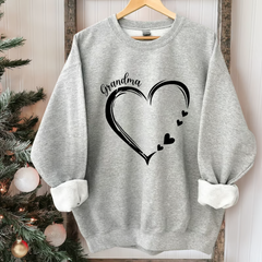 Lofaris Grandma and Grandkids Hearts Gift Custom Sweatshirt