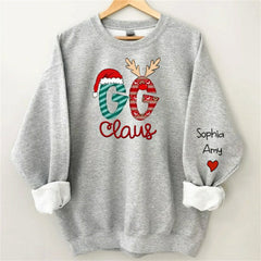 Lofaris Grandma And Kids Claus Custom Christmas Sweatshirt