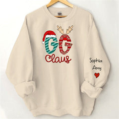 Lofaris Grandma And Kids Claus Custom Christmas Sweatshirt