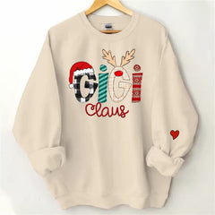 Lofaris Grandma And Kids Claus Custom Christmas Sweatshirt