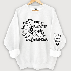 Lofaris My Favorite People Call Me Grandma And Grandkids Sweatshirt