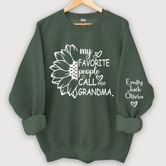 Lofaris My Favorite People Call Me Grandma And Grandkids Sweatshirt