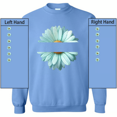 Lofaris Grandma Blue Daisy Color Custom Name Sweatshirt