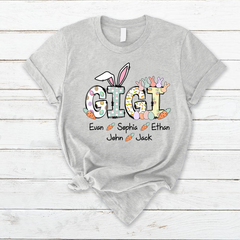 Lofaris Grandma Bunny Gigi Carrot Custom Easter Day T-Shirt