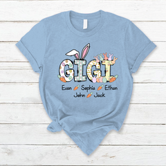 Lofaris Grandma Bunny Gigi Carrot Custom Easter Day T-Shirt