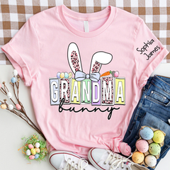 Lofaris Grandma Bunny Kids Custom Easter Days Gift T-Shirt