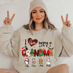 Lofaris Christmas I Love Being A Grandma Sweatshirt