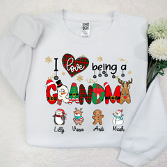 Lofaris Christmas I Love Being A Grandma Sweatshirt