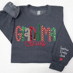 Lofaris Grandma Claus Love Grandkids Christmas Sweatshirt