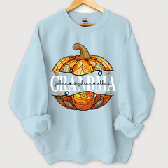 Lofaris Grandma Cut Pumpkin And Grandkids Custom Sweatshirt